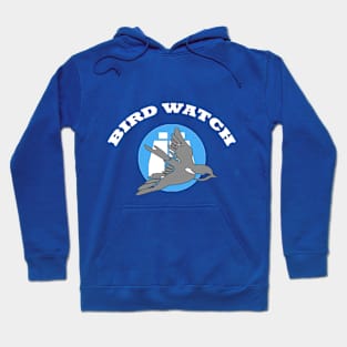 Bird Watch Silhouette and Binoculars Hoodie